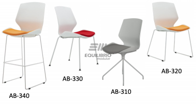 SILLA DE COLECTIVIDAD SERIES AB-300 :: Muebles de Oficina: Equilibrio Modular